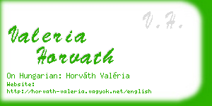 valeria horvath business card
